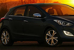 Молдинг бокового скла (HB, нерж) для Hyundai I-30 2012-2017 рр