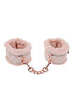 Наручники з металевою фурнітурою зі штучного хутра рожеві Sex & Mischief Peaches'n CreaMe Кайф, фото 2