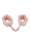 Наручники з металевою фурнітурою зі штучного хутра рожеві Sex & Mischief Peaches'n CreaMe Кайф, фото 3