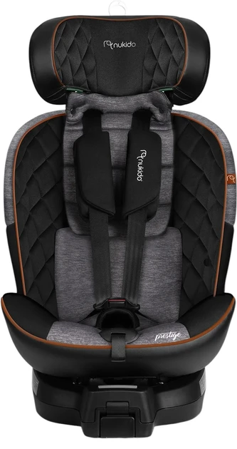 Автокрісло Nukido Prestige Line ISOFIX 0-36 кг, чорно-сіре, фото 1