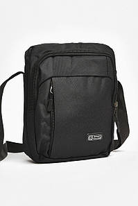 Чоловіча сумка через плече текстиль чорного кольору 205432P