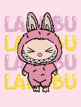 Алмазна мозаїка "Вона Лабубу" 15x20см AMV1229 G-Rich