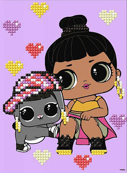 Алмазна мозаїка (вибіркова) "LOL Surprise! Honey Bun With Bunny Hun" 15x20см AML1204 G-Rich