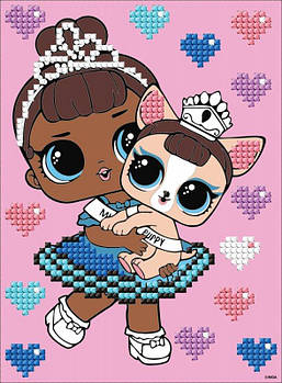 Алмазна мозаїка (вибіркова) "LOL Surprise! Miss Baby With Miss Puppy" 15x20см AML1201 G-Rich