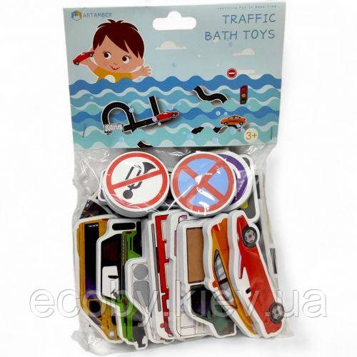 Гра для ванни (машинки, дорога, картка, у пакеті), фото 1
