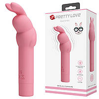 Вібратор у формі кролика PRETTY LOVE Gerardo для клітора, рожевий, 13.6 х 3.2 см KityS