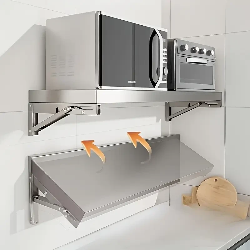 Полка з нержавіючої сталі 70х25 см складна, фото 1