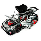 Машинка металева Audi RS6 DTM BETSAFE Ауді Авто Експерт сіра 1:24 звук світло 20,5*8,5*7см (1042-10), фото 2