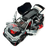 Машинка металева Audi RS6 DTM BETSAFE Ауді Авто Експерт сіра 1:24 звук світло 20,5*8,5*7см (1042-10), фото 4