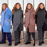 Жіночий кардіган куртка 48-50, 52-54, 56-58 чорний, коричневий, джинс, графіт, мокко, смарагд