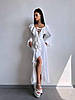 Романтична жіноча сукня максі зі шнурівкою на декольті та воланами Smb9478, фото 7