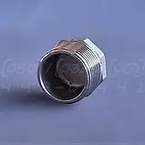 Заглушка різьбова восьмигранна нержавіюча DN25 (1") зовнішня різьба BSPP, сталь AISI304, Class 150, фото 7