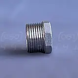 Заглушка різьбова восьмигранна нержавіюча DN25 (1") зовнішня різьба BSPP, сталь AISI304, Class 150, фото 9