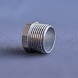 Заглушка різьбова восьмигранна нержавіюча DN25 (1") зовнішня різьба BSPP, сталь AISI304, Class 150, фото 5