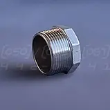 Заглушка різьбова восьмигранна нержавіюча DN32 (1"1/4) зовнішня різьба BSPP, AISI304, Class 150, фото 8