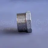 Заглушка різьбова восьмигранна нержавіюча DN32 (1"1/4) зовнішня різьба BSPP, AISI304, Class 150, фото 9