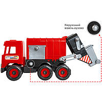 Реалістичний играшковий сміттєвоз для дітей Велика пластикова машинка для вивозу сміття з контейнером відкривається