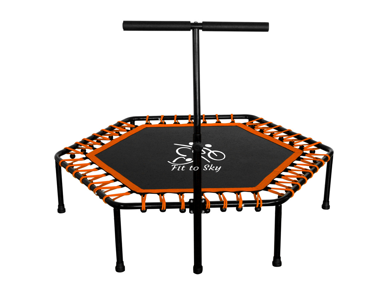 Батут з ручкою FitToSky 127 см для фітнесу помаранчевий, фото 1