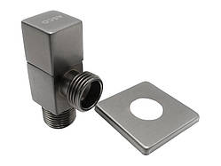 Кутовий кран 1/2"х1/2" керамична букса Matte Gun Grey ASCO AS-AV-013
