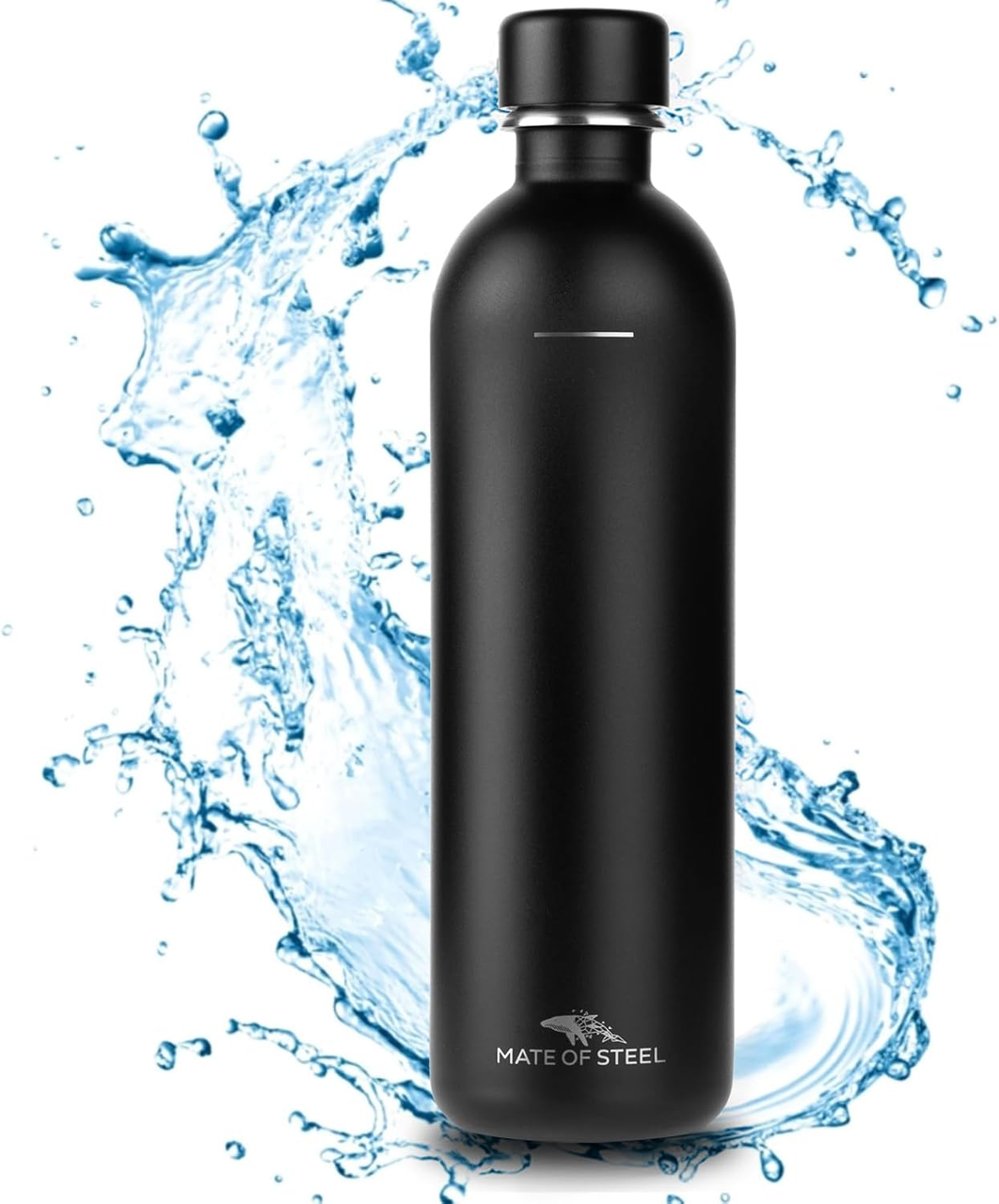 Пляшка з нержавіючої сталі 1л для Sodastream Terra, Fizzi, Art – Герметична, для спорту, кемпінгу, фото 1