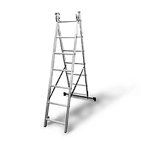 Драбина універсальна 3-секційна алюмінієва Apro 3x8 щаблів (552002)