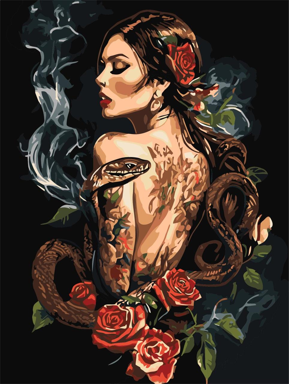 Картина за номерами 30х40 см. Трояндова ворожка ©art_selena_ua Ідейка. KHO8608, фото 1