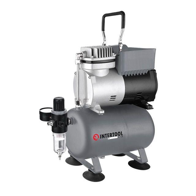 Компресор безмасляний 3 л, 0,3 кВт, 220 В, 3,2атм, 45л / хв INTERTOOL PT-0001, фото 1