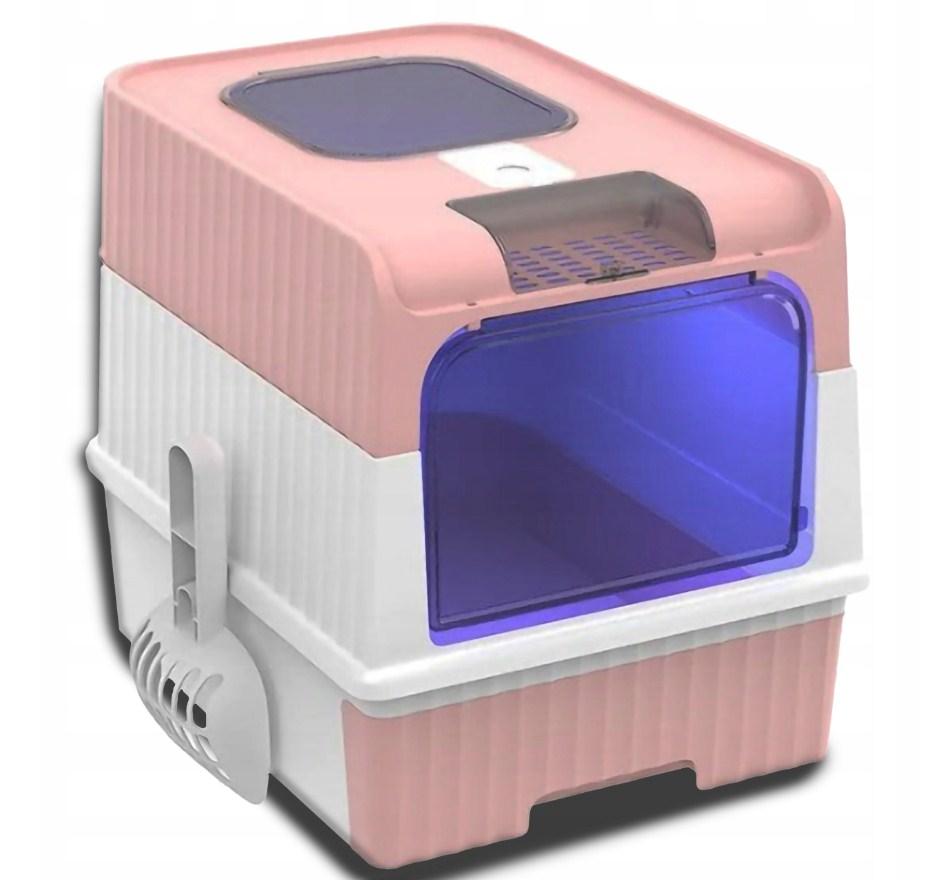 Закритий котячий туалет з шухлядою та бактерицидною лампою KDK-02-R, фото 1