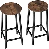 Набір в індустріальному стилі з 2 барних стільців Corby, колір темного дерева, фото 4