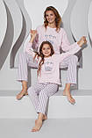 Піжама тепла для дівчаток з флісу полар ніжно-рожева, Попкорн, фото 2