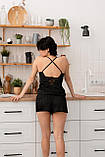 Шовкова жіноча піжама Tango чорна, фото 2