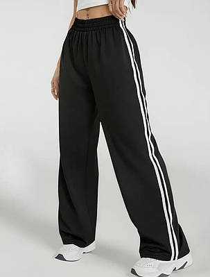 Жіночі широкі штани з лампасами