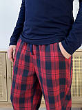 Чоловічий піжамний комплект "Глен"HH, червоно-синя, фото 3