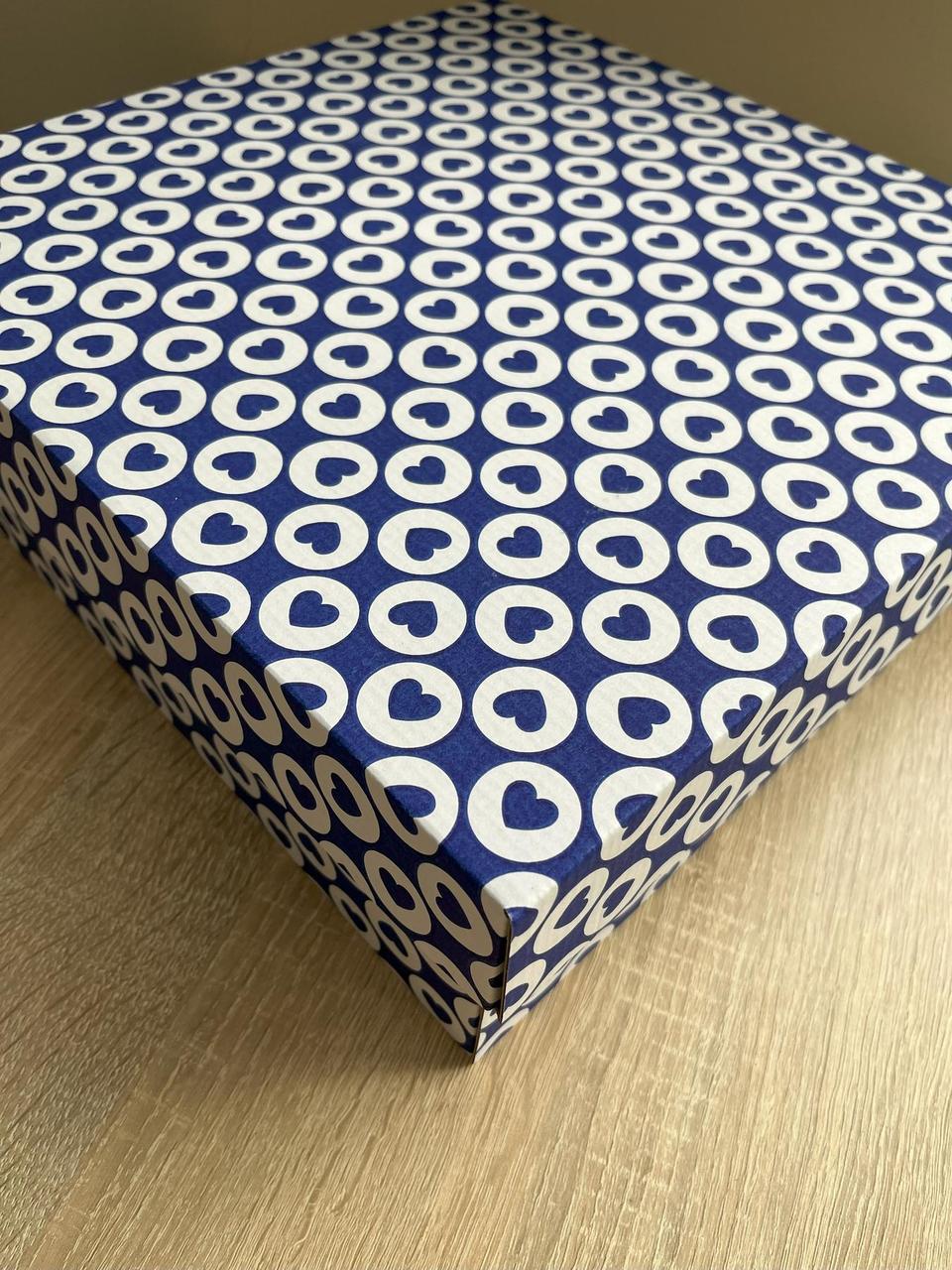 Коробка велика серця, листя, фото 1