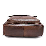 Сумка чоловіча шкіряна через плече. Барсетка месенджер із натуральної шкіри Чорна, фото 7