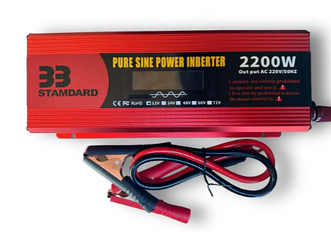 Інвертор напруги з чистою синусоїдою 12V-220 V 2200 Вт з LCD-дисплеєм UKC