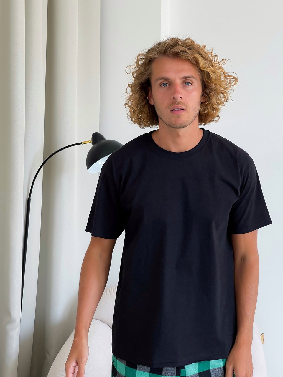 Футболка чоловіча COSY класична чорна, фото 1