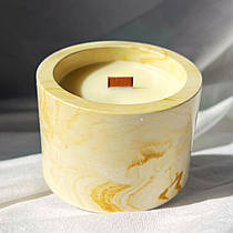 Свічка ароматна цикламен "Циліндр" у пісочному кашпо 110 мл