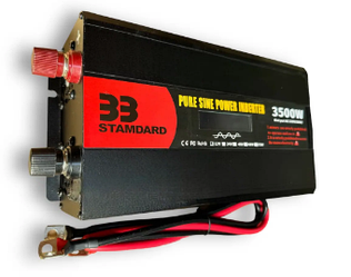 Інвертор напруги з чистою синусоїдою 12V-220V 3500 Вт з LCD-дисплеєм UKC