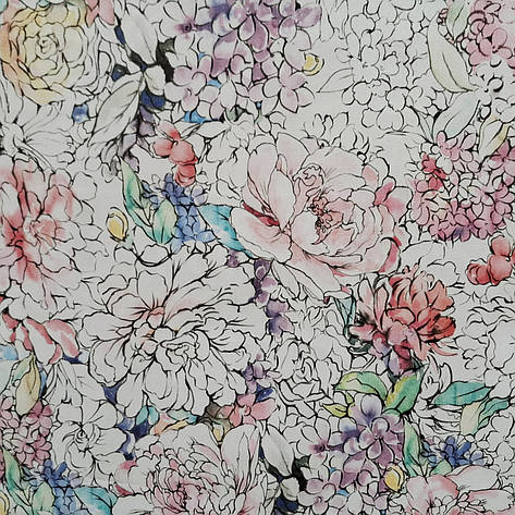 Стильна клейонка на тканинній основі Блум, фото 2