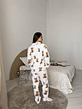Домашня тепла жіноча піжама COSY Тедді (сорочка+штани), фото 6
