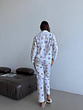 Домашня жіноча піжама COSY Сніжинки (сорочка+штани), фото 6