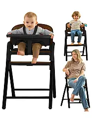 Стілець для годування Lionelo CELIA BLACK WOOD