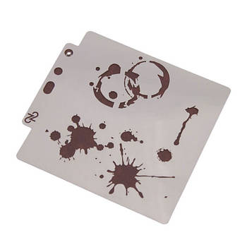 Трафарети для скрапбукінгу Клякси TRF016