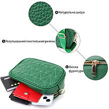 Цікава сумка для жінок з натуральної шкіри Vintage 22900 Зелений, фото 4