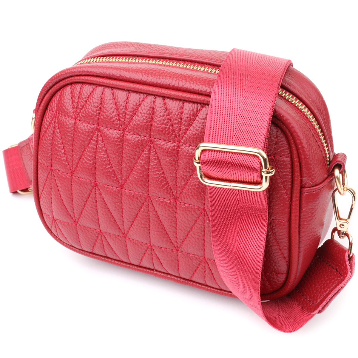 Яскрава жіноча сумка на кожен день із натуральної шкіри Vintage 22903 Червоний