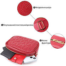 Яскрава жіноча сумка на кожен день із натуральної шкіри Vintage 22903 Червоний, фото 4