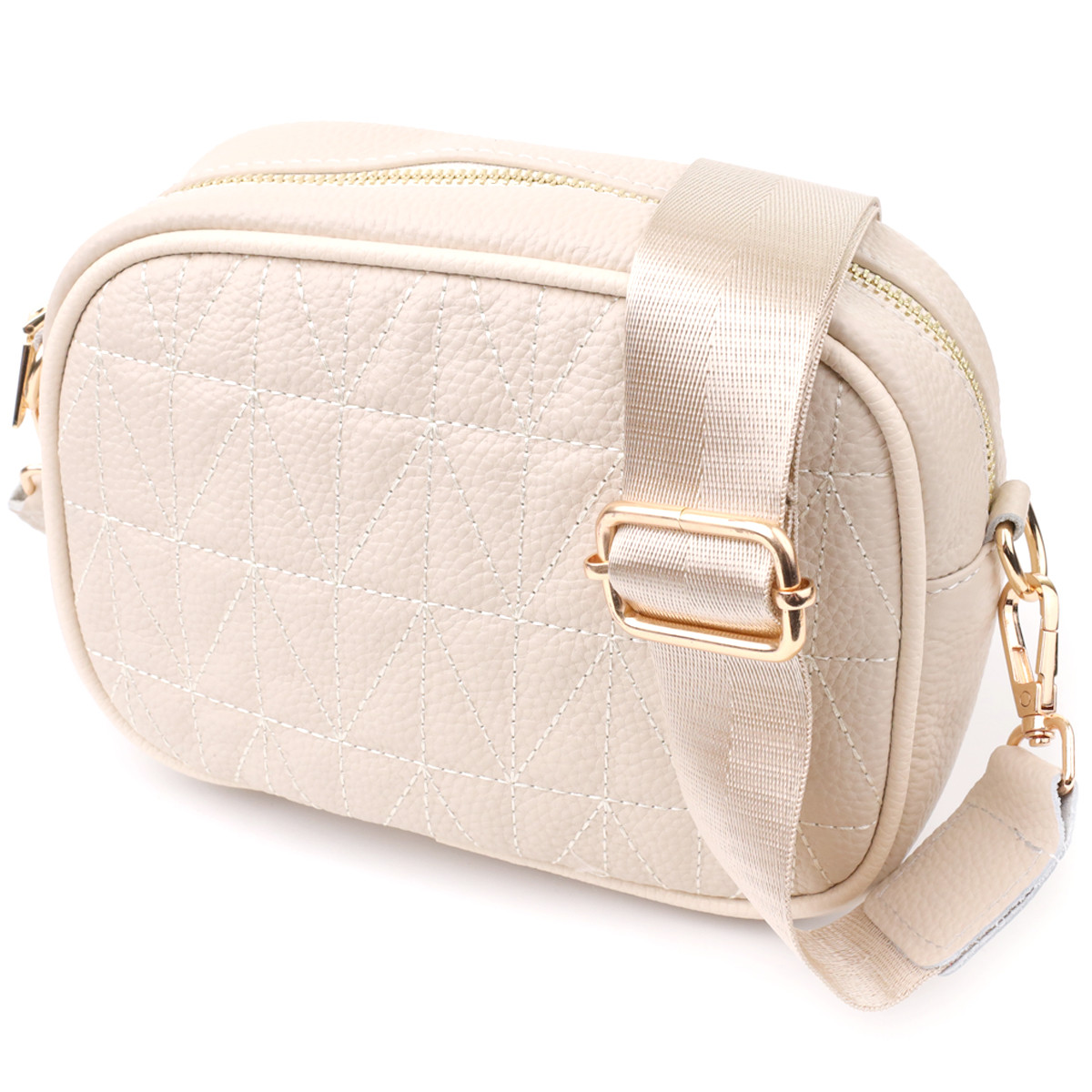 Елегантна жіноча сумка на кожен день з натуральної шкіри Vintage 22904 Білий