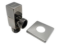 Кутовий кран 1/2"х1/2" керамична букса Shinny Gun Grey ASCO AS-AV-015