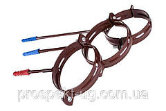 Тримач металевий труби водостічної Regenau 80 L 160 коричневий